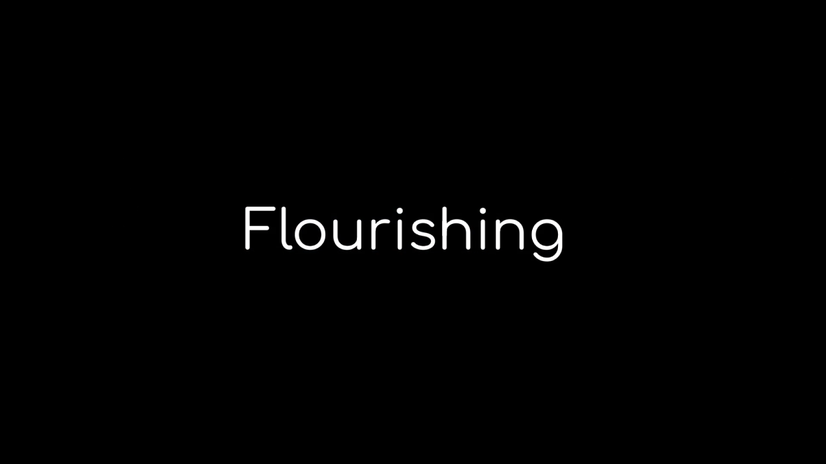 Text: Flourishing